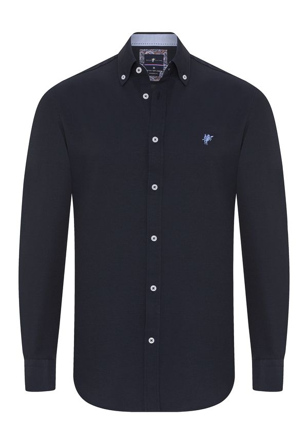 DENIM CULTURE DENIM CULTURE Риза 'Matthew'  нейви синьо / опушено синьо