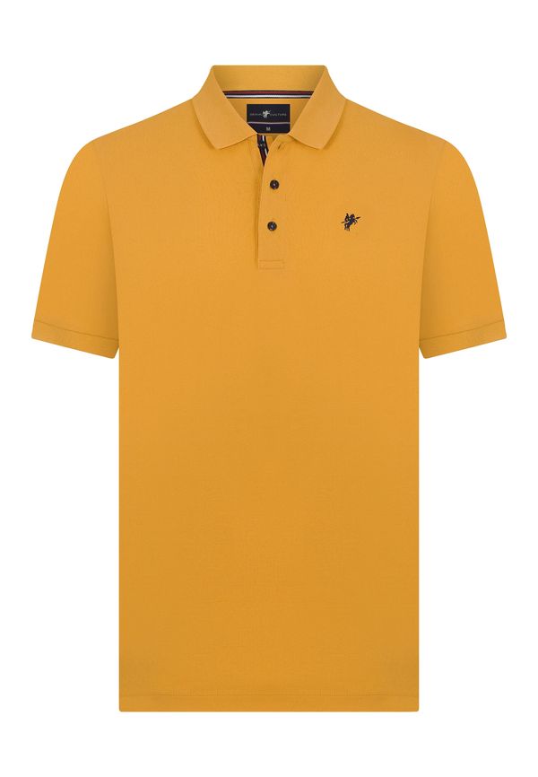 DENIM CULTURE DENIM CULTURE Тениска 'TADAS'  горчица / черно