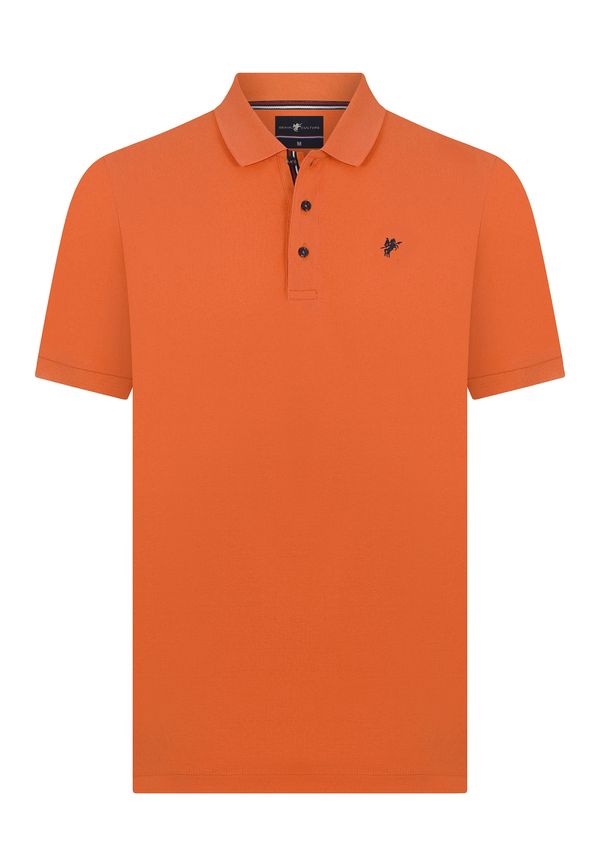 DENIM CULTURE DENIM CULTURE Тениска ' TADAS '  нейви синьо / оранжево