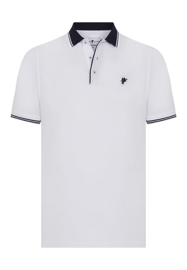 DENIM CULTURE DENIM CULTURE Тениска 'ZORAN'  черно / бяло