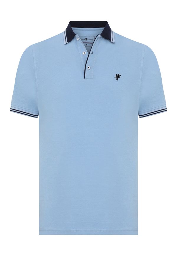 DENIM CULTURE DENIM CULTURE Тениска 'ZORAN'  синьо / черно