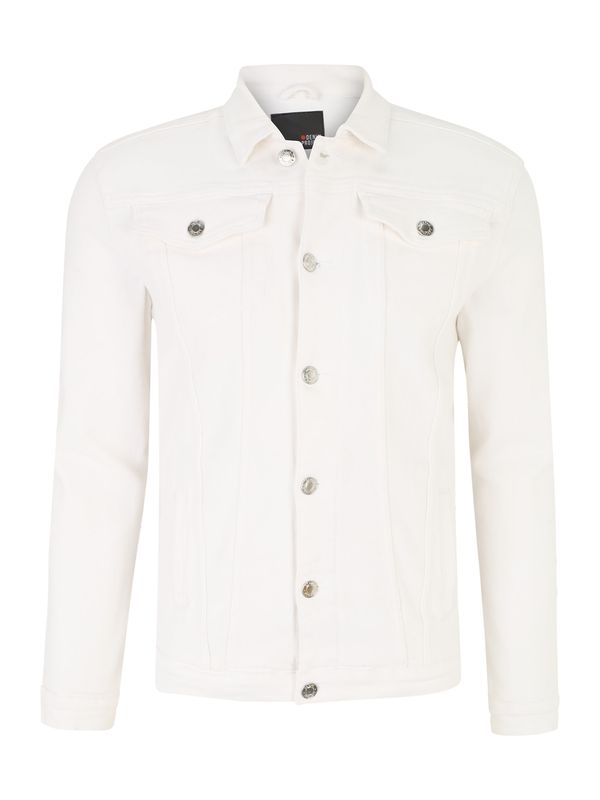 Denim Project Denim Project Преходно яке 'Kash'  сребърно / бял памук