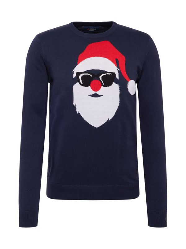 Denim Project Denim Project Пуловер  нейви синьо / червено / черно / бяло