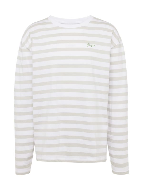 Denim Project Denim Project Тениска  сиво-бежово / бяло