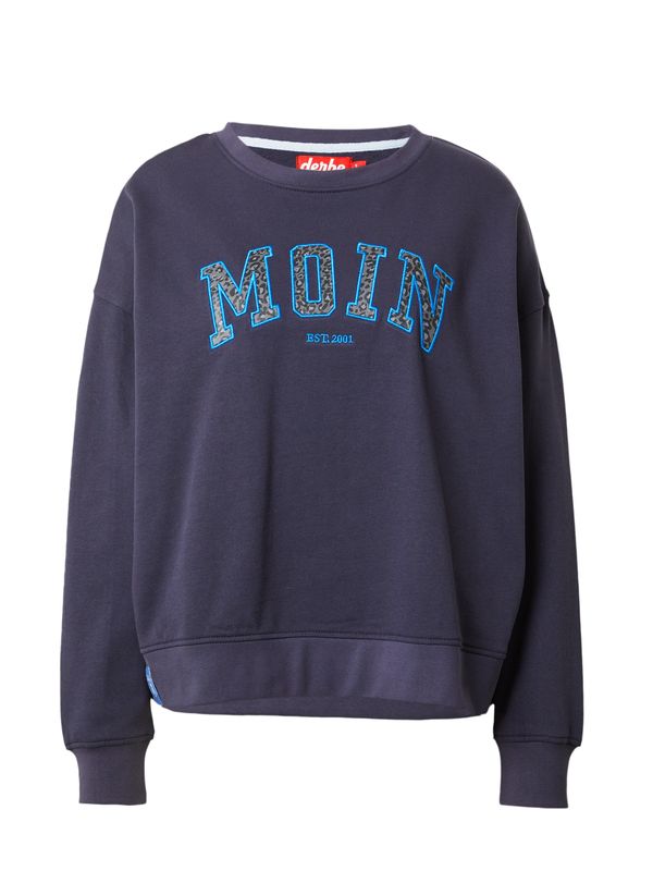 Derbe Derbe Суичър 'Moin'  нейви синьо / светлосиньо / сиво / черно