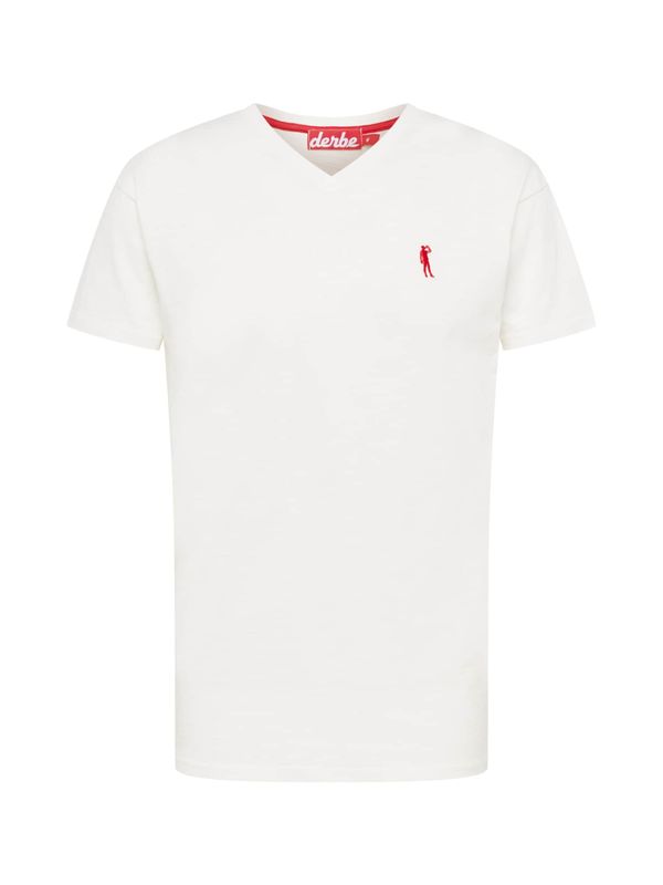 Derbe Derbe Тениска  червено / мръсно бяло