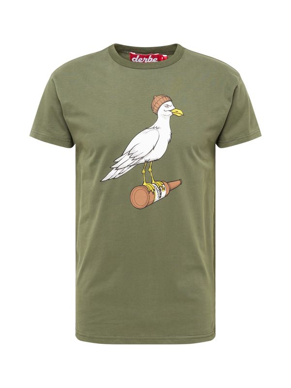 Derbe Derbe Тениска 'Sturmmöwe'  маслина / оранжево / черно / мръсно бяло