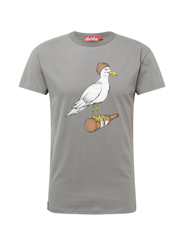 Derbe Derbe Тениска 'Sturmmöwe'  светлокафяво / жълто / сиво / бяло