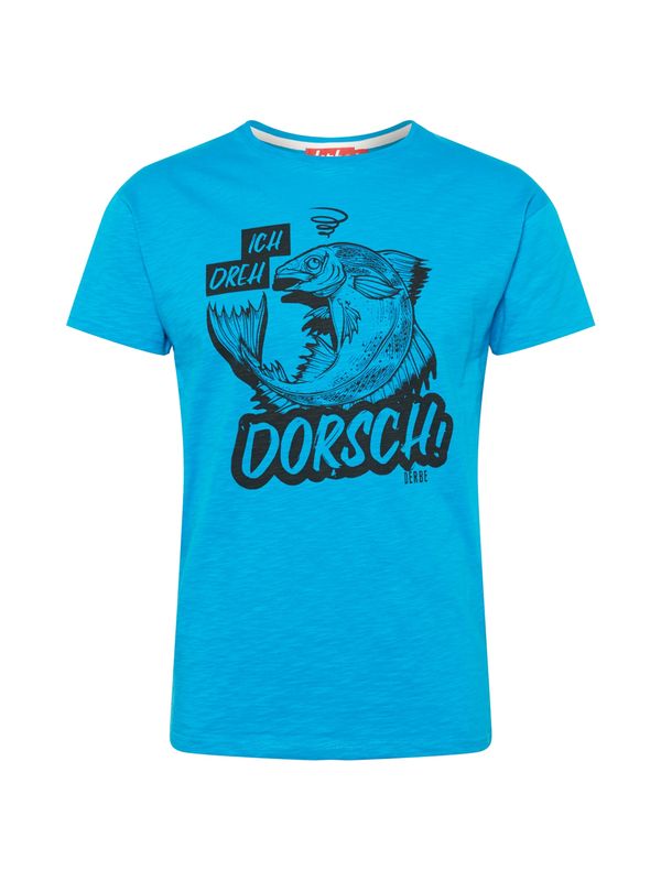 Derbe Derbe Тениска  светлосиньо / черно