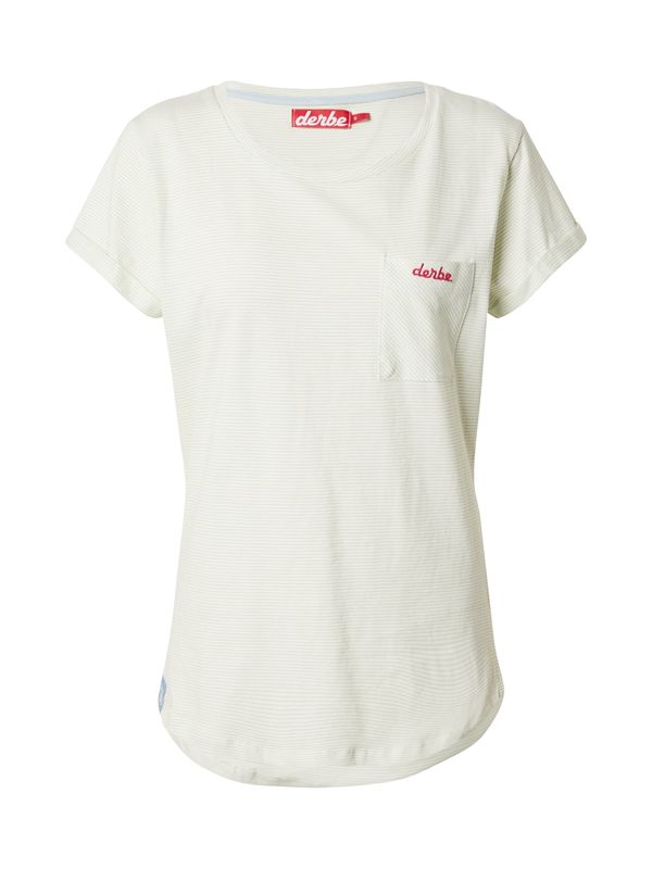 Derbe Derbe Тениска  зелено / мръсно бяло