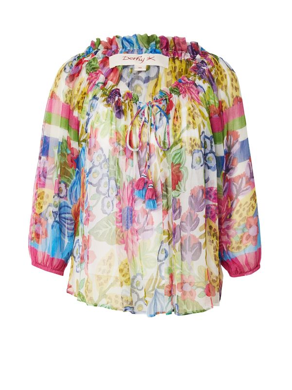 Derhy Derhy Блуза  синьо / зелено / розово / бяло