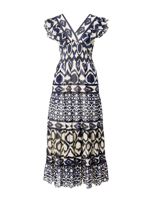 Derhy Derhy Лятна рокля  синьо / морскосиньо / черно / мръсно бяло