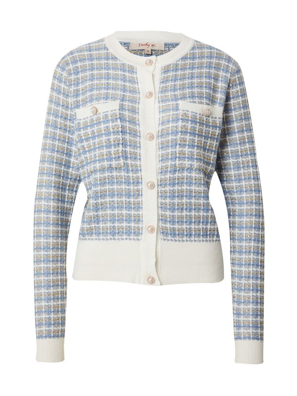 Derhy Derhy Плетена жилетка  опушено синьо / злато / бяло