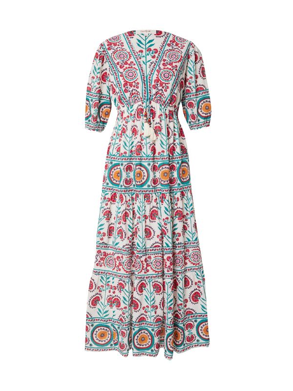 Derhy Derhy Рокля  циан / розово / червено / мръсно бяло