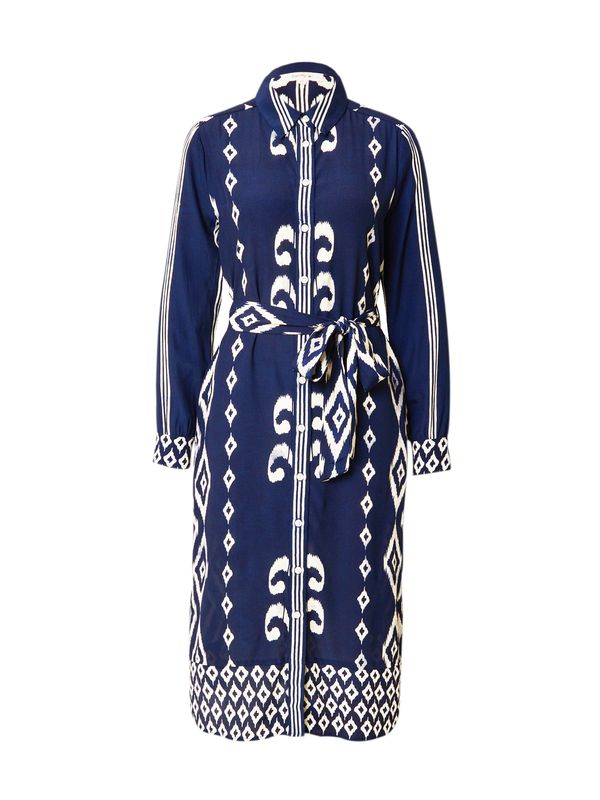 Derhy Derhy Рокля тип риза  нейви синьо / бяло