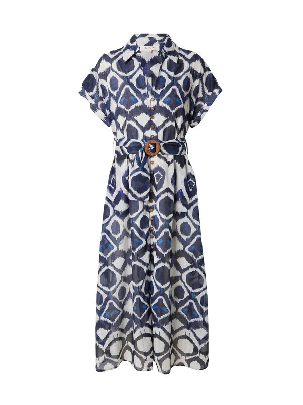 Derhy Derhy Рокля тип риза  слонова кост / синьо / морскосиньо