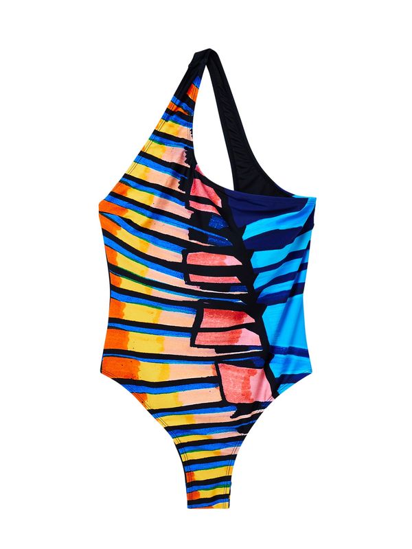 Desigual Desigual Бански костюм 'Amazonas'  светлосиньо / жълто / бледорозово / черно