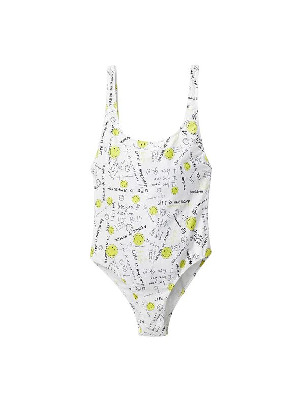 Desigual Desigual Бански костюм 'Cortazar'  лимоненожълто / черно / бяло