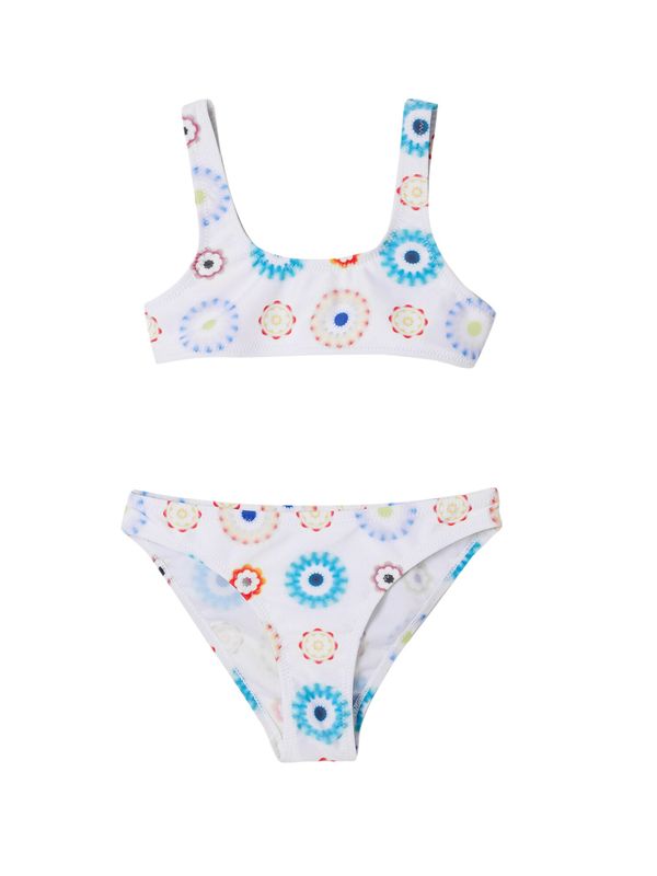 Desigual Desigual Бански тип бикини  лазурно синьо / светлосиньо / жълто / оранжево / бяло