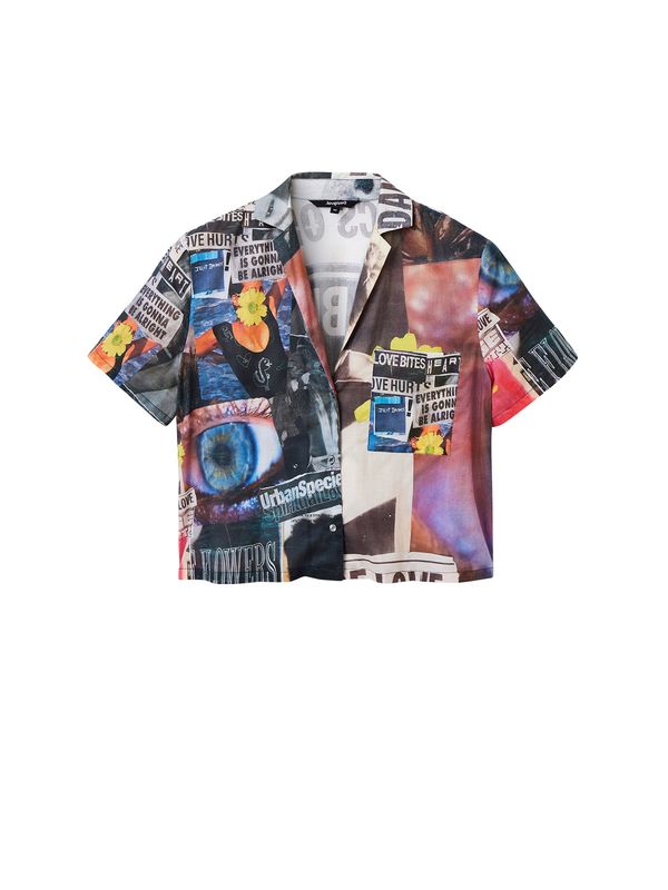 Desigual Desigual Блуза  бежово / синьо / оранжево / черно