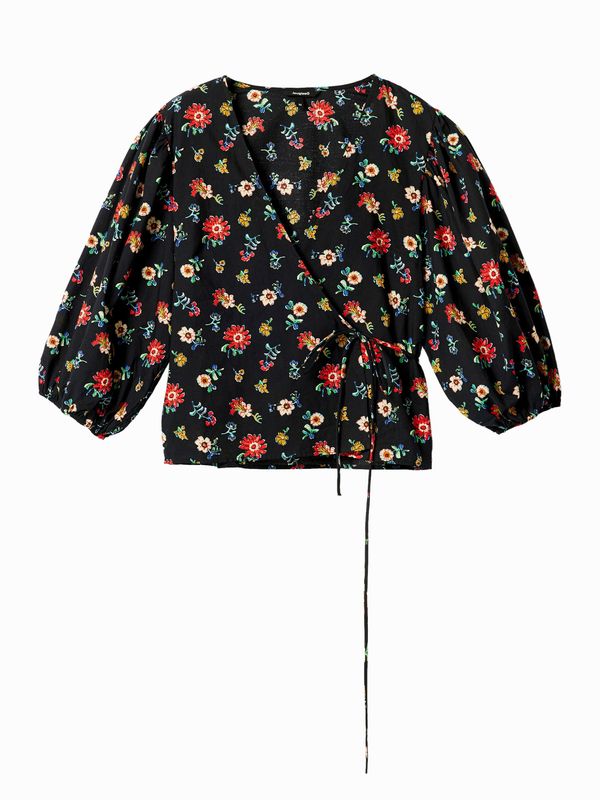 Desigual Desigual Блуза 'Emma'  жълто / зелено / червено / черно