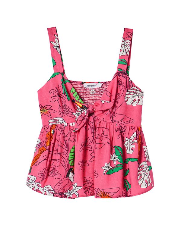 Desigual Desigual Блуза 'Joana'  светлозелено / розово / черно / бяло