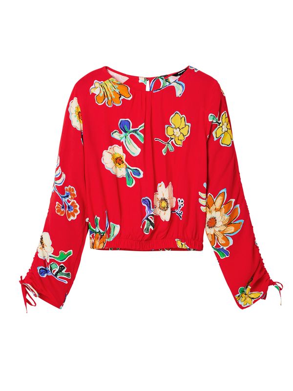 Desigual Desigual Блуза 'Landi'  синьо / къри / червено / мръсно бяло