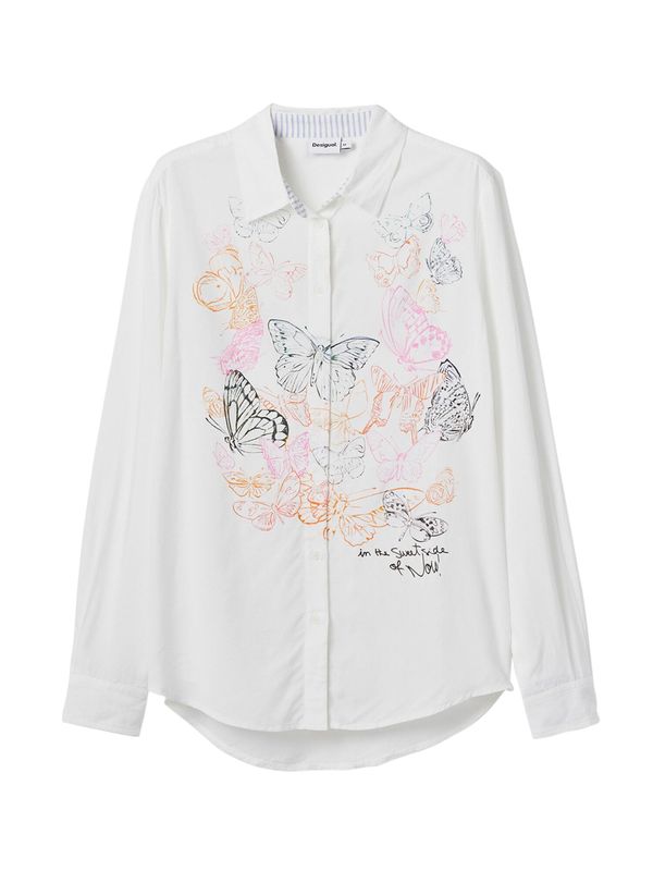 Desigual Desigual Блуза  оранжево / розово / черно / бяло