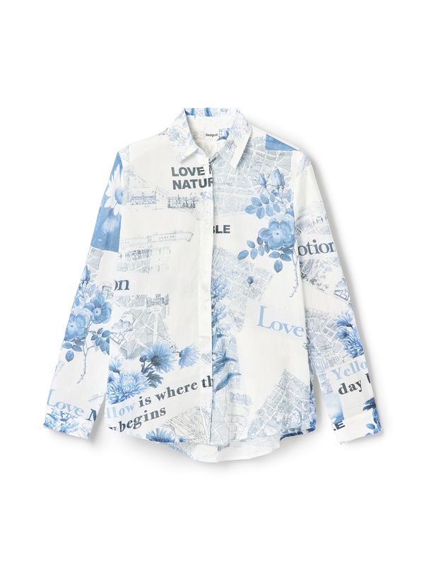 Desigual Desigual Блуза  синьо / нейви синьо / бяло