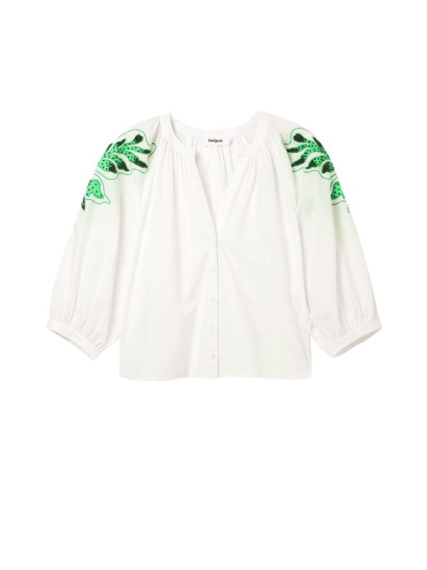 Desigual Desigual Блуза  светлозелено / тъмнозелено / бяло