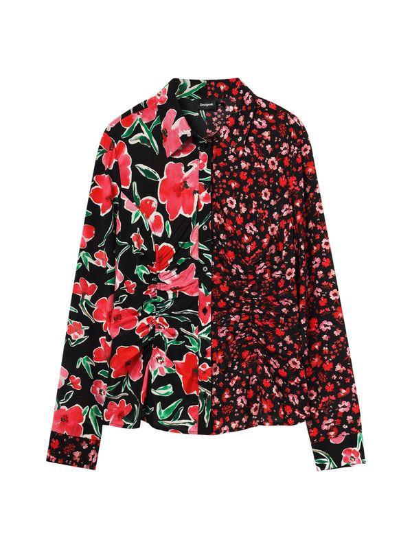 Desigual Desigual Блуза  зелено / червено / черно