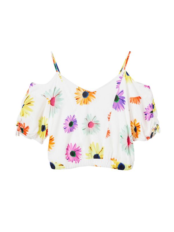 Desigual Desigual Блуза  жълто / зелено / лилав / бяло