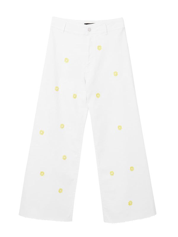 Desigual Desigual Дънки 'Ideas'  лимоненожълто / бял деним