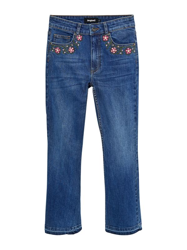 Desigual Desigual Дънки 'Jerry'  син деним / зелено / розово / мръсно бяло