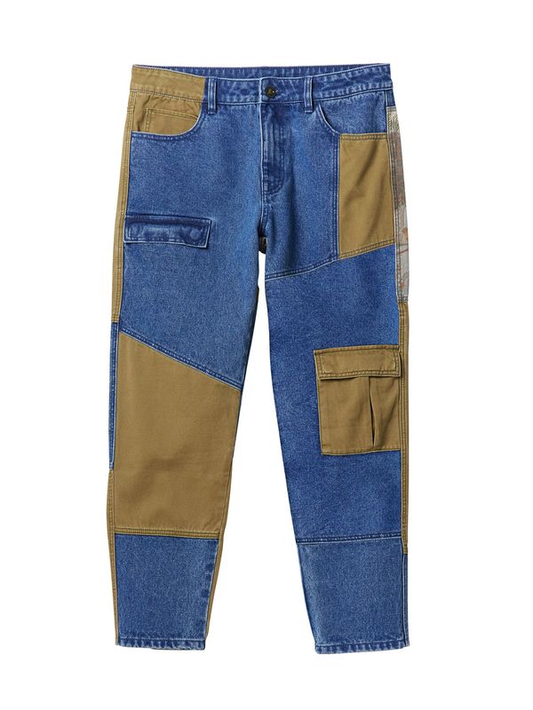 Desigual Desigual Карго панталон  син деним / маслина