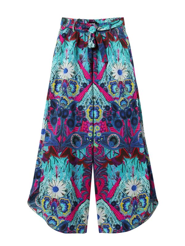 Desigual Desigual Панталон  тюркоазен / фуксия / бургундово червено / мръсно бяло