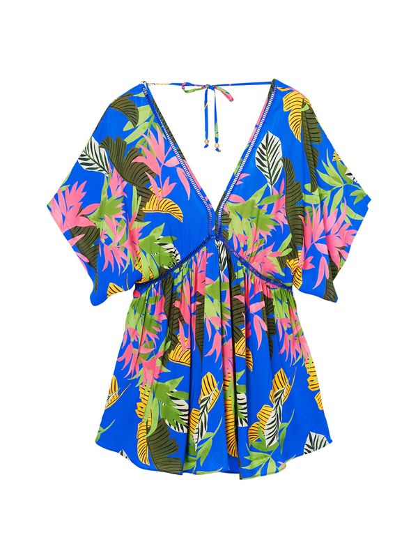 Desigual Desigual Плажна рокля  лазурно синьо / пъстро