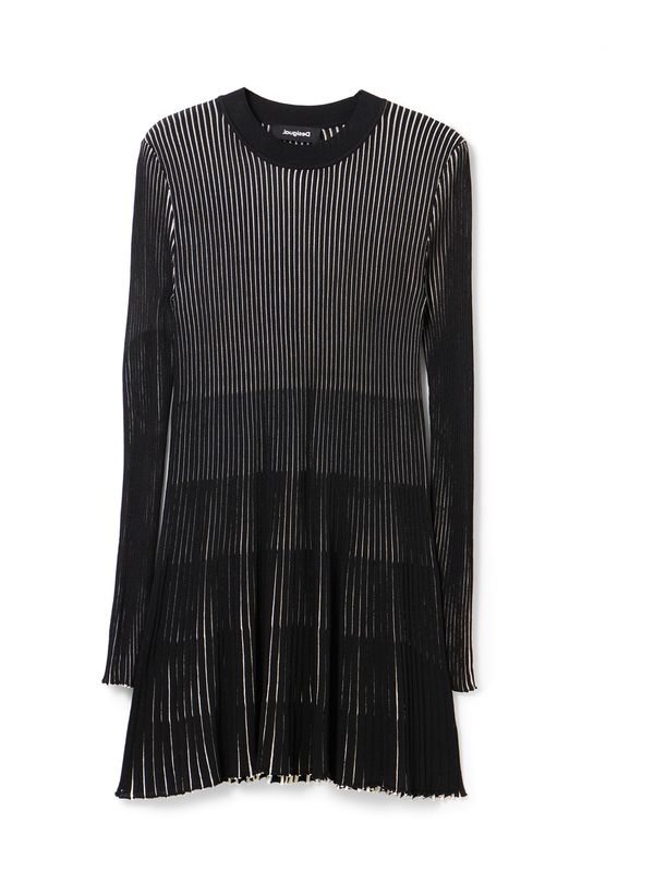 Desigual Desigual Плетена рокля 'VENICE'  черно / бяло