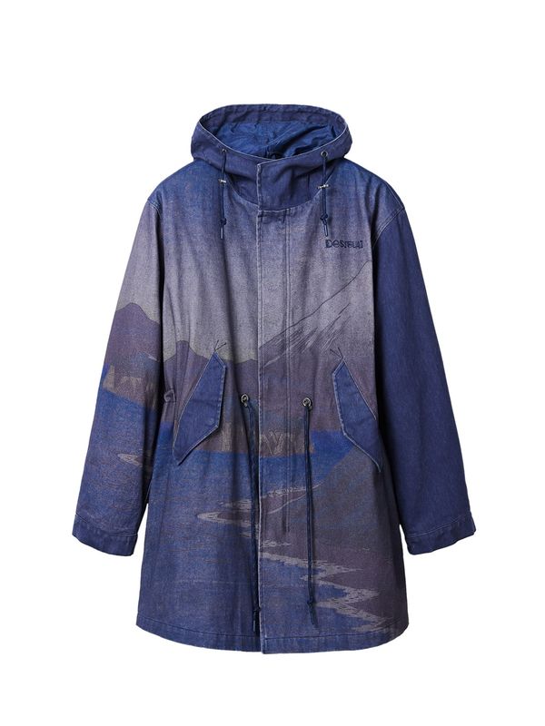 Desigual Desigual Преходна парка 'Hayden'  нейви синьо / сиво / тъмнолилаво