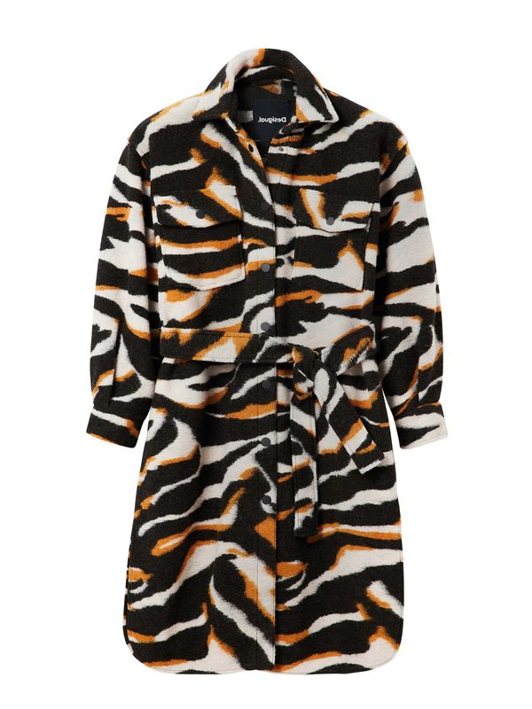 Desigual Desigual Преходно палто 'Rass'  кремаво / оранжево / черно