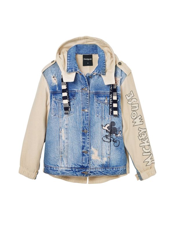 Desigual Desigual Преходно яке 'Mickey Mouse'  бежово / син деним / питая / черно