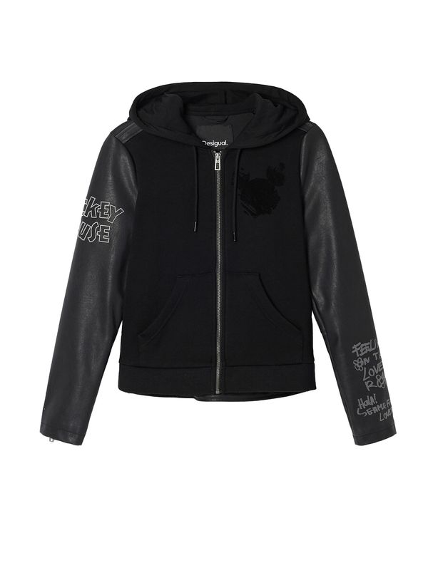 Desigual Desigual Преходно яке  сиво / светлочервено / черно / бяло