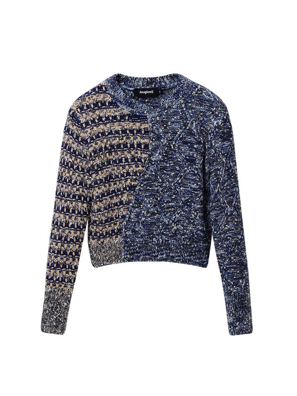 Desigual Desigual Пуловер 'Clio'  бежово / синьо / морскосиньо