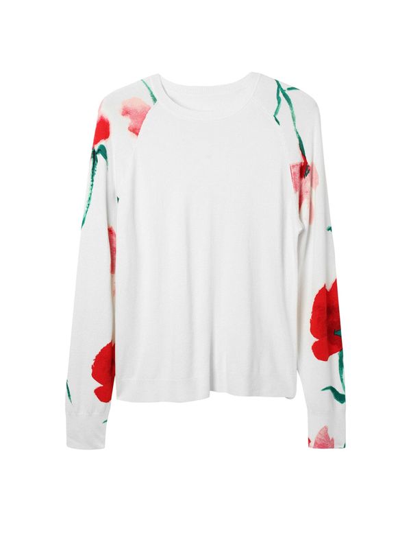 Desigual Desigual Пуловер  зелено / червено / бяло