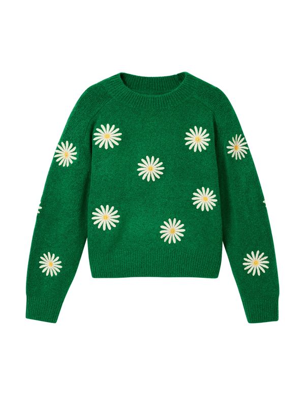 Desigual Desigual Пуловер  жълто / зелено / бяло