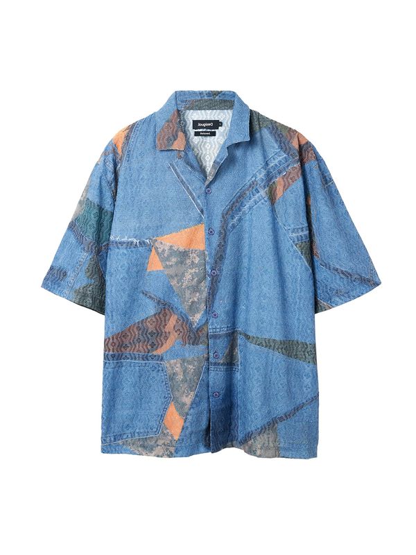 Desigual Desigual Риза 'FERDY'  бежово / син деним / кафяво / тъмнозелено / оранжево