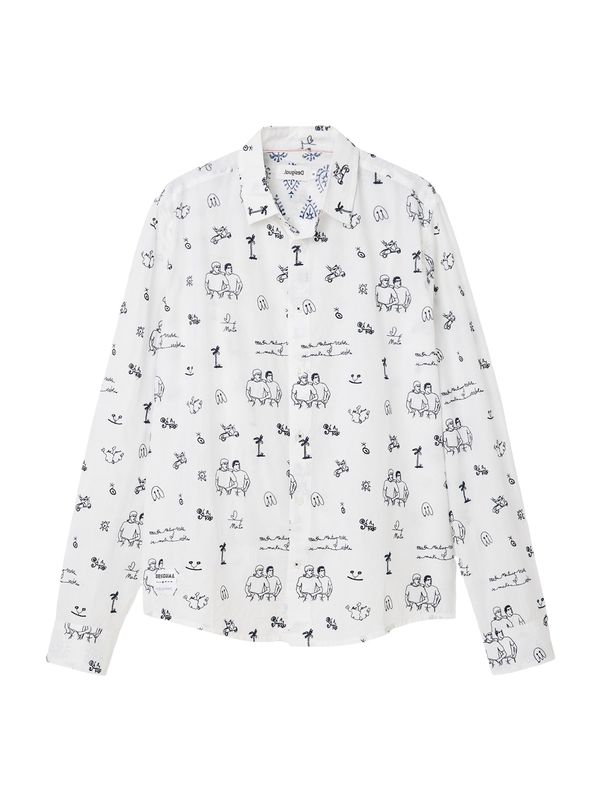 Desigual Desigual Риза 'Frank'  черно / бяло