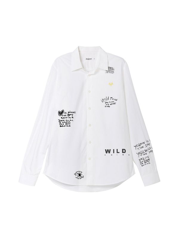 Desigual Desigual Риза  жълто / черно / бяло