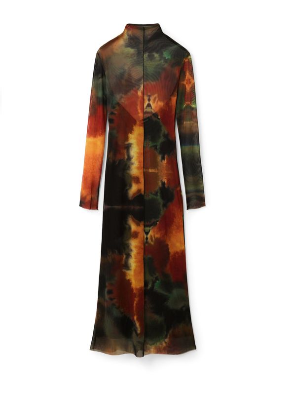 Desigual Desigual Рокля 'ALASKA'  кафяво / зелено / оранжево / черно