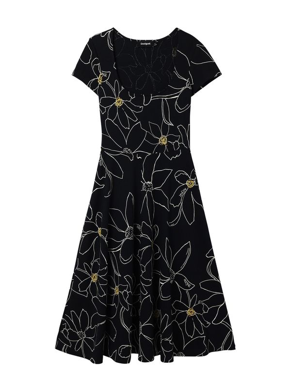 Desigual Desigual Рокля 'Arty'  жълто / черно / бяло